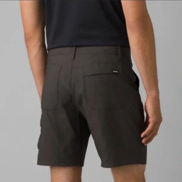 Prana Zion Short Mens Size 42 Gray Belted Outdoor Hiking inseam 10” - Picture 2 of 9